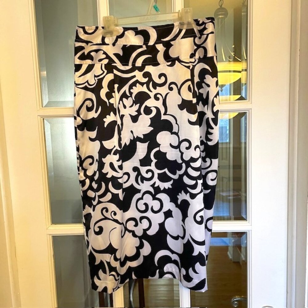 Fancy black and white holiday skirt